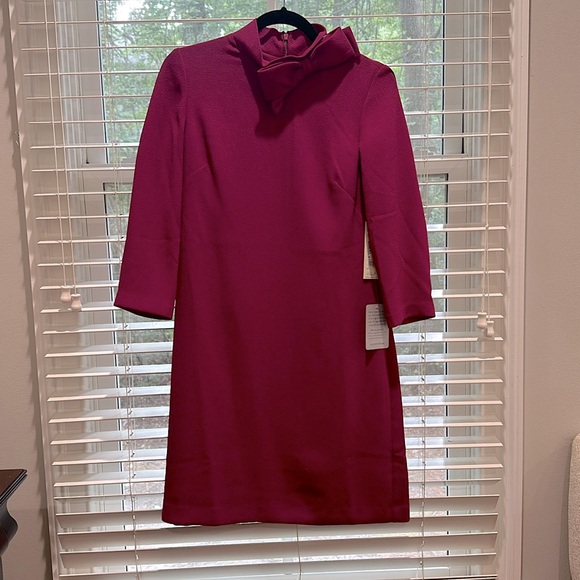 Eliza J Bow Neck Crepe Shift Dress - Picture 3 of 5